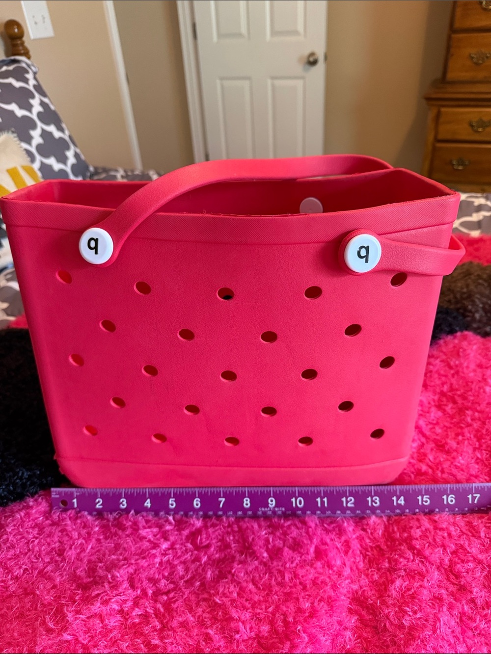 Bogo Bright Pink Perforated Tote with Handles